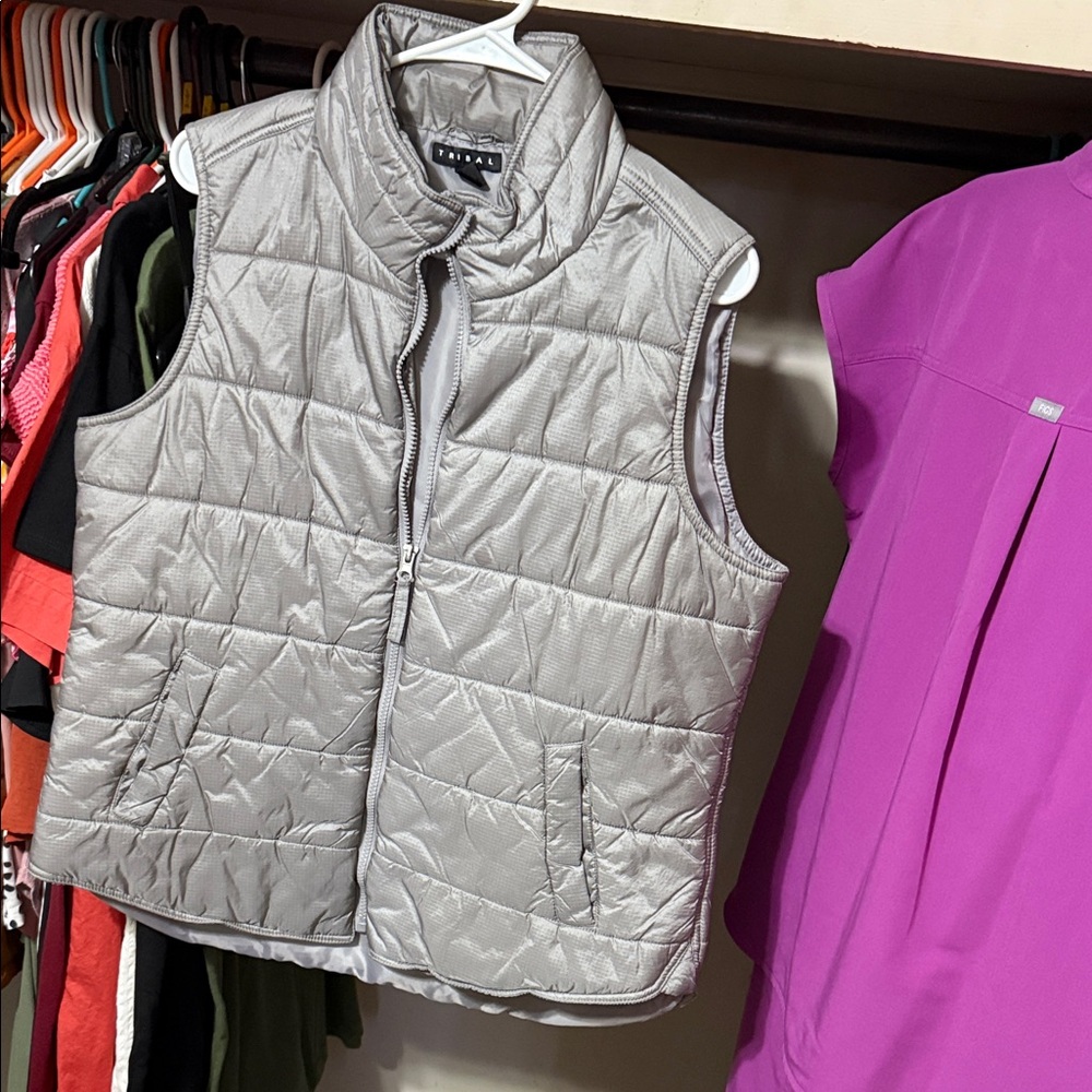 Tribal Silver Quilted Vest